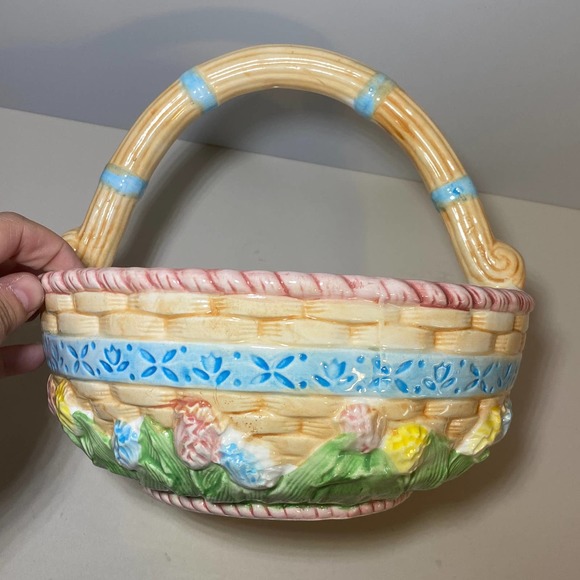 Vintage ABC Distributing Easter Basket Ceramic Holiday - Picture 3 of 4